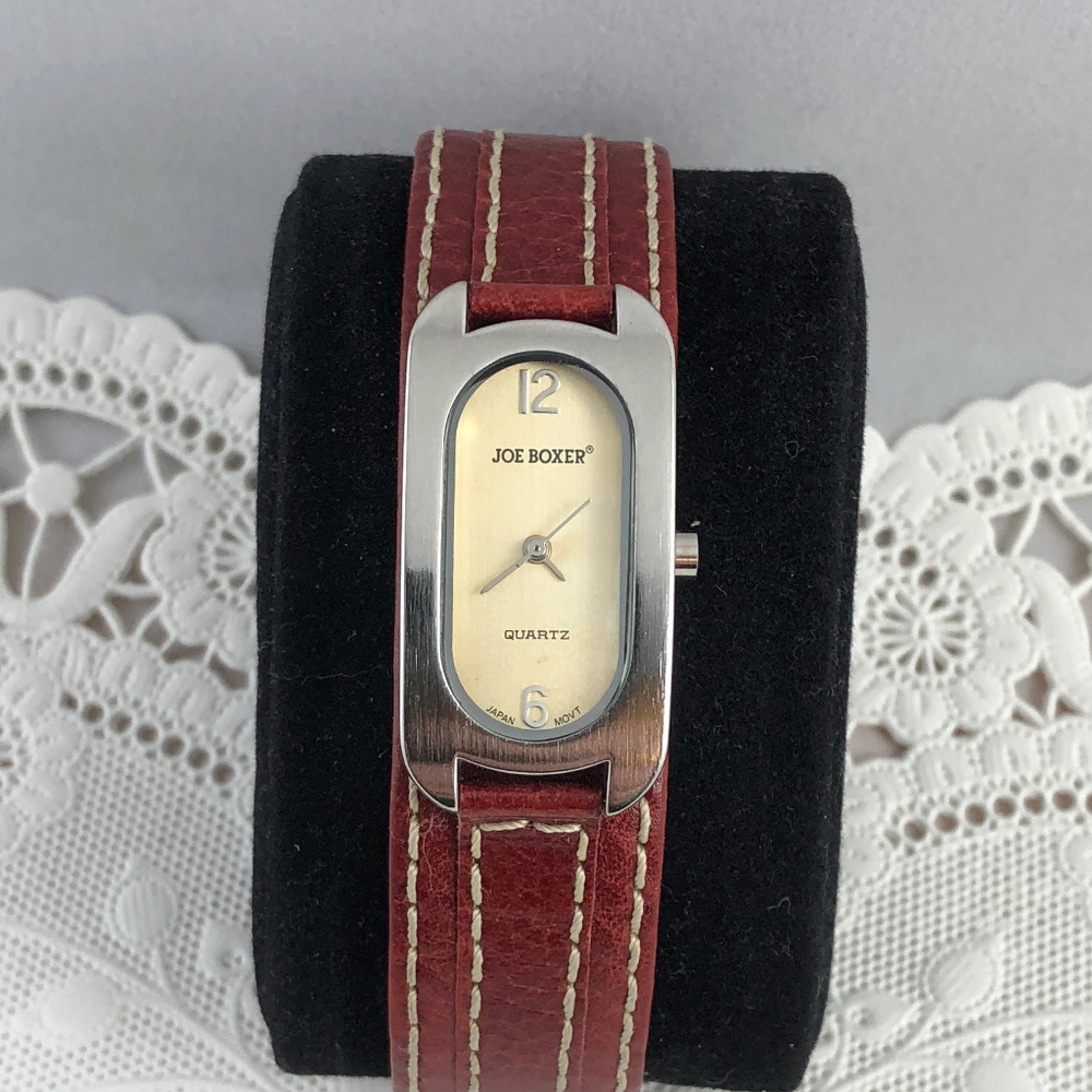 Vintage Women's Red Leather Band Joe Boxer